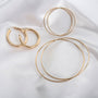14K Gold Medium Thick Hoop Earrings, photo 9
