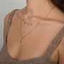 Collar de ojo turco con diamantes y zafiro en oro de 14K, foto 7