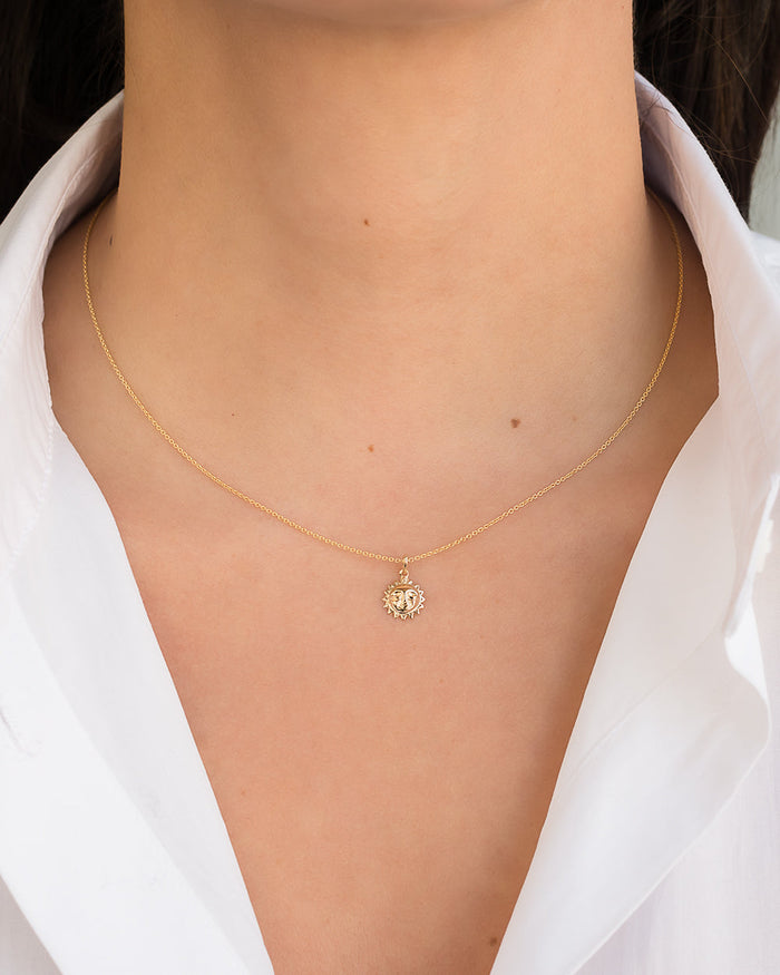 Dije de sol en oro de 14K, foto 2