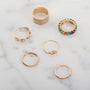 Anillo de segmento con diamantes en oro de 14K, foto 6