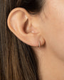 14K Gold Mini Diamond Huggie Earrings, photo 3