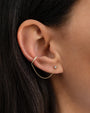 Diamond Stud and Chain Ear Cuff, photo 2