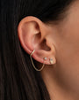 Diamond Stud and Chain Ear Cuff, photo 5