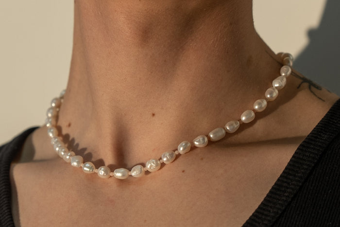 Jade and Freshwater Pearl Necklace, photo 3