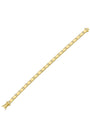 Round Cubic Zirconia Alternating Bar Bracelet in Gold-Plated Brass, photo 2
