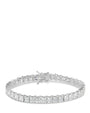 Pulsera tenis con zirconias cúbicas talla princesa en plata de ley, foto 1