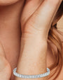 Pulsera tenis con zirconias cúbicas talla princesa en plata de ley, foto 2