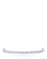 Pulsera tenis de zirconias cúbicas marquesa en latón bañado en rodio