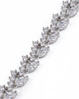 Pulsera con zirconias cúbicas redondas y marquesa en latón bañado en rodio, foto 2