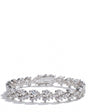 Pulsera con zirconias cúbicas redondas y marquesa en latón bañado en rodio, foto 1