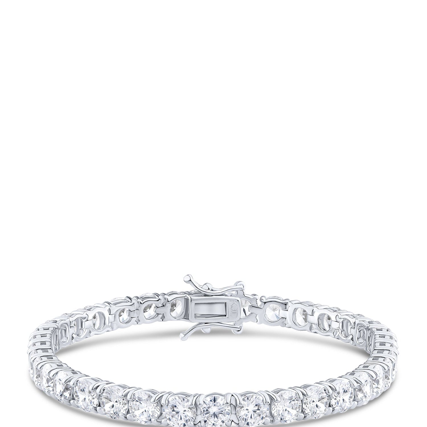 Pulsera tenis con zirconias cúbicas redondas en plata de ley, foto 1