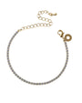 Round Cubic Zirconia Delicate Tennis Bracelet in Plated Brass, photo 2