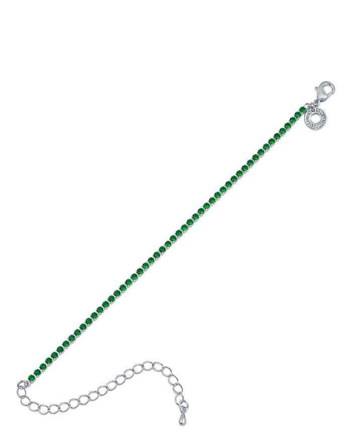 Round Cubic Zirconia Delicate Tennis Bracelet in Plated Brass, photo 4