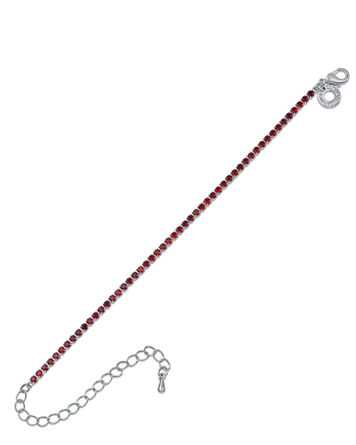 Round Cubic Zirconia Delicate Tennis Bracelet in Plated Brass, photo 3