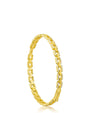 Pavé Cubic Zirconia Hinged Link Bangle in Gold-Plated or Rhodium-Plated Brass, photo 2
