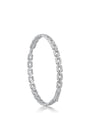 Pavé Cubic Zirconia Hinged Link Bangle in Gold-Plated or Rhodium-Plated Brass, photo 1