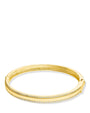 Pavé Cubic Zirconia Trim Hinged Bangle in Gold-Plated or Rhodium-Plated Brass, photo 2