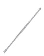 Graduated Cubic Zirconia Tennis Bracelet in Rhodium-Plated Brass, photo 2