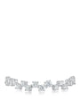 Pulsera de diseño disperso con zirconias cúbicas redondas en latón bañado en rodio, foto 1