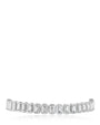 Pulsera tenis con zirconias cúbicas talla esmeralda en engaste de bisel en latón en tono dorado o bañado en rodio, foto 2