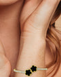 Pavé Cubic Zirconia Wrap Bracelet with Double Resin Clover in Gold-Plated Brass, photo 6