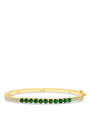 Graduated Round Cubic Zirconia Bangle in Gold-Plated or Rhodium-Plated Brass, photo 3