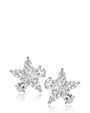 Pear and Marquise Cubic Zirconia Stud Earrings in Rhodium-Plated Brass, photo 1