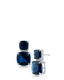 Double Cushion-Cut Cubic Zirconia Drop Earrings in Rhodium-Plated Brass, photo 3