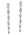 Graduated Marquise Cubic Zirconia Drop Earrings in Sterling Silver, photo 1
