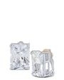 Emerald-Cut Cubic Zirconia Clip-On Earrings in Sterling Silver, photo 1