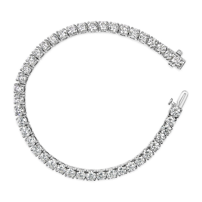 Pulsera tenis certificada IGI con diamantes cultivados en laboratorio de 11 ct. p.t. en oro blanco de 14K, foto 7