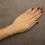 Pulsera tenis certificada IGI con diamantes cultivados en laboratorio de 11 ct. p.t. en oro blanco de 14K, foto 6
