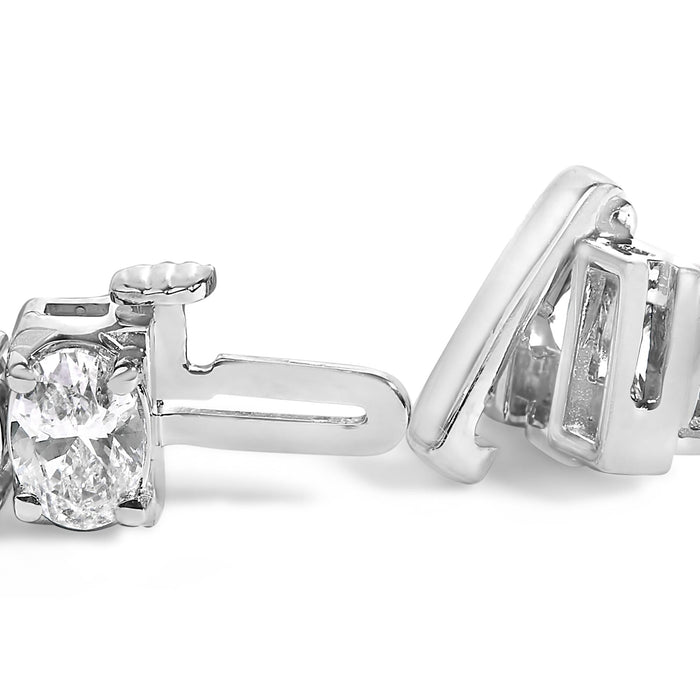 18 1/2 Ct. T.W. IGI Certified Oval-Cut Lab-Grown Diamond Tennis Bracelet in 14K Gold, photo 4