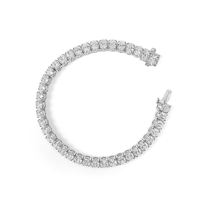 18 1/2 Ct. T.W. IGI Certified Oval-Cut Lab-Grown Diamond Tennis Bracelet in 14K Gold, photo 8