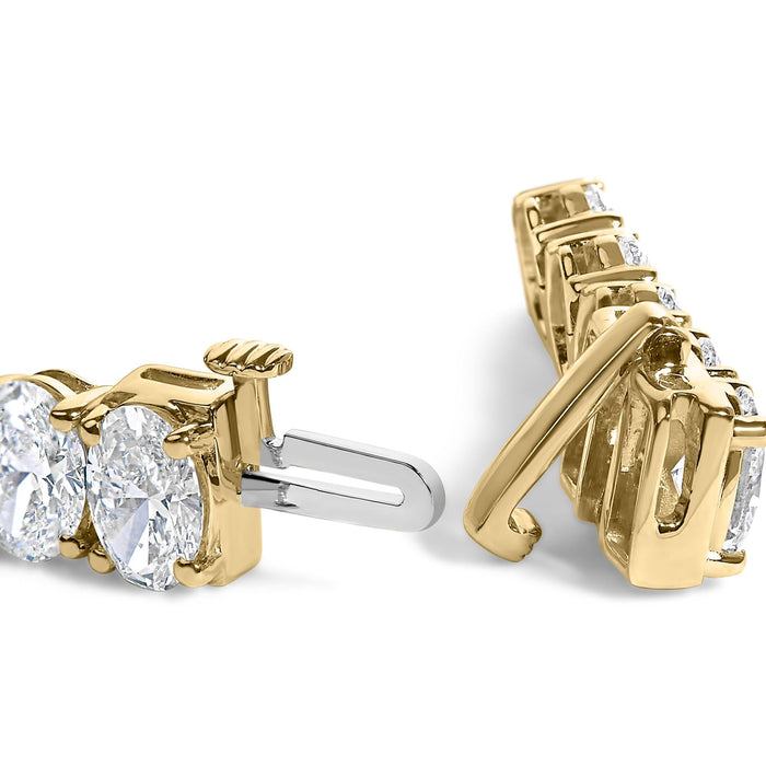 18 1/2 Ct. T.W. IGI Certified Oval-Cut Lab-Grown Diamond Tennis Bracelet in 14K Gold, photo 3