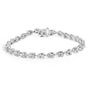 Pulsera tenis certificada IGI con diamantes pera cultivados en laboratorio de 8 ct. p.t. en oro blanco de 14K, foto 1