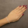 Pulsera tenis certificada IGI con diamantes pera cultivados en laboratorio de 8 ct. p.t. en oro blanco de 14K, foto 5