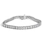 Pulsera tenis certificada IGI con diamantes cultivados en laboratorio de 10 ct. p.t. en oro blanco de 14K, foto 1