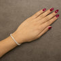 Pulsera tenis certificada IGI con diamantes cultivados en laboratorio de 10 ct. p.t. en oro blanco de 14K, foto 3