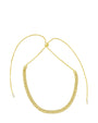Collar ajustable de cadena con zirconias cúbicas en engaste pavé en latón bañado en oro de 14K, foto 2