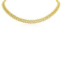 Collar ajustable de cadena con zirconias cúbicas en engaste pavé en latón bañado en oro de 14K, foto 1