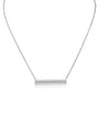 Collar con colgante de barra horizontal con zirconias cúbicas pavé en latón bañado, foto 2