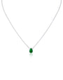 Pear Cubic Zirconia Pendant Necklace in Rhodium-Plated Brass, photo 2