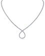 Pavé Cubic Zirconia Infinity Tennis Necklace in Rhodium-Plated Brass, photo 1