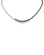 Cubic Zirconia Bypass Wrap Tennis Necklace in Rhodium-Plated Brass, photo 3