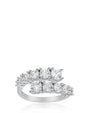 Round Graduated Cubic Zirconia Wrap Ring in Gold-Plated or Rhodium-Plated Brass, photo 1