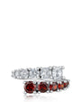 Round Graduated Cubic Zirconia Wrap Ring in Gold-Plated or Rhodium-Plated Brass, photo 2