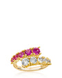 Round Graduated Cubic Zirconia Wrap Ring in Gold-Plated or Rhodium-Plated Brass, photo 4