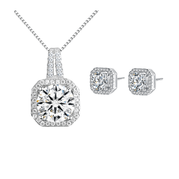 Katlyn Crystal Pendant Necklace and Stud Earring Set, photo 1