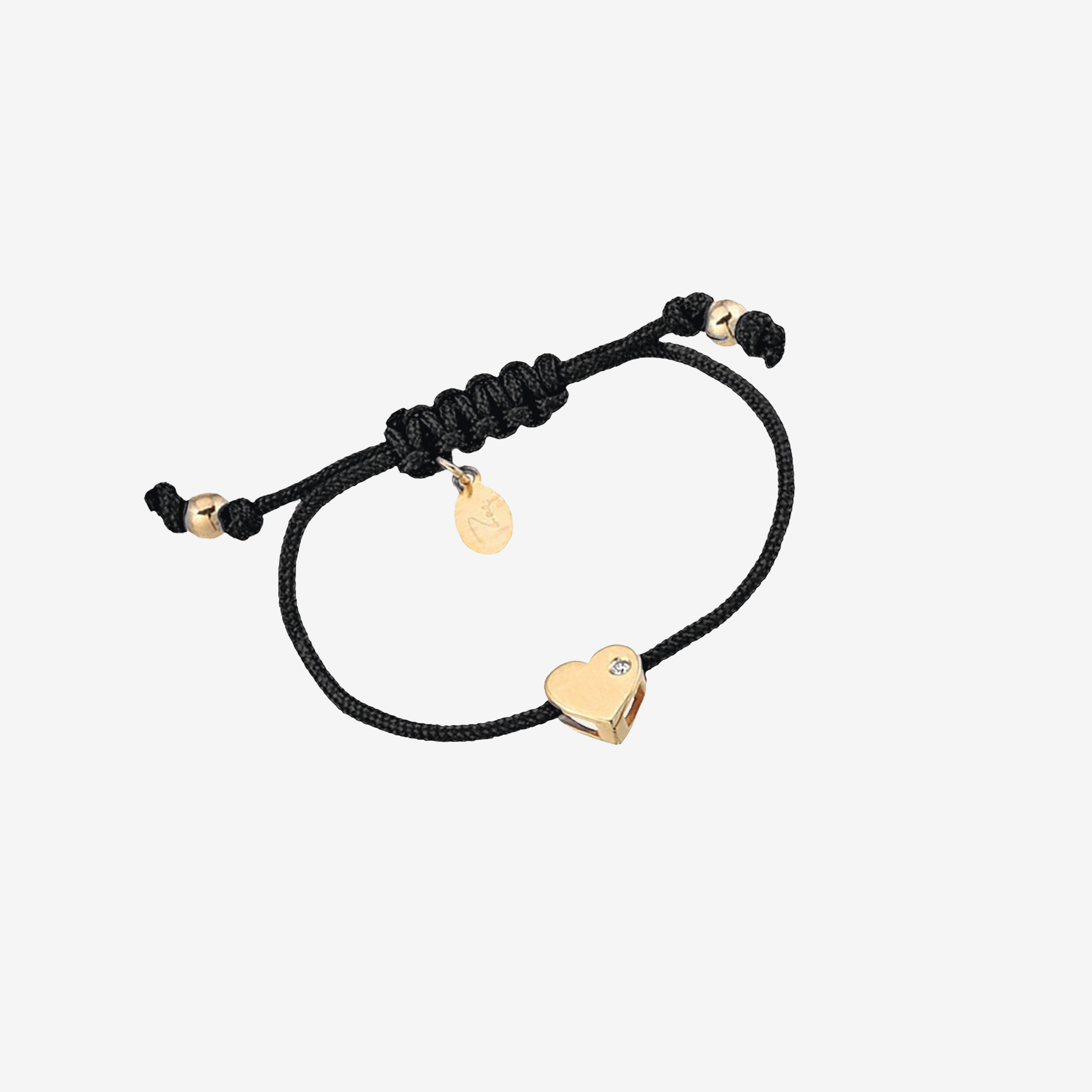 Pulsera Fortune infantil de corazón y diamante en oro de 14K, foto 1